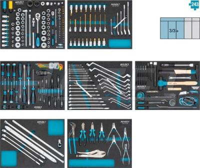 Инструментальный набор для автомастерских Hazet 0-2500-163/242 Инструментальный набор для автомастерских Hazet 0-2500-163/242