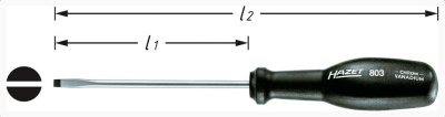 HAZET Отвёртка шлицевая 3.5х180 803-35 HAZET Отвёртка шлицевая 3.5х180 803-35