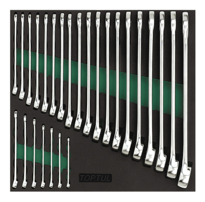 Набор комбинированных ключей 6-32 мм, 26 пр. в мягком ложементе TOPTUL  GVC2604