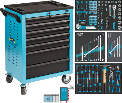 Тележка инструментальная с набором инструмента Hazet 178N-7/147